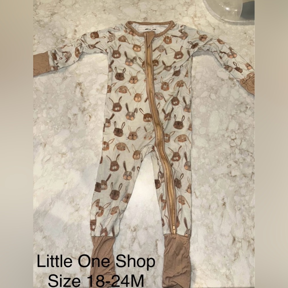 Little One Shop Bunny Convertible Onesie 18-24M